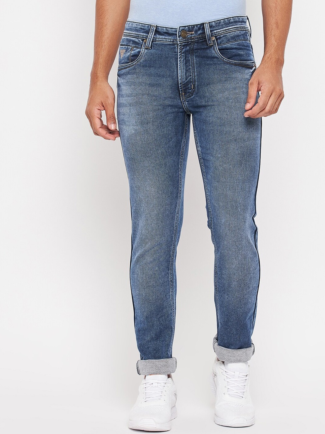

Duke Men Heavy Fade Slim Fit Cotton Stretchable Jeans, Blue