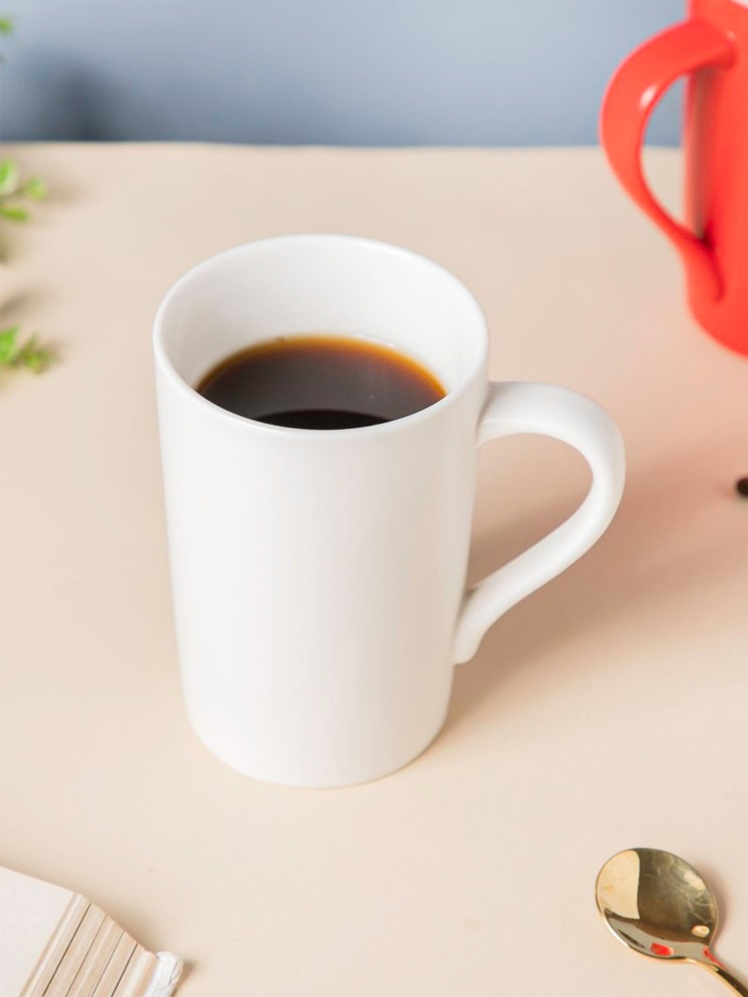 

Nestasia White Microwave Safe Ceramic Glossy Mug 350 ml