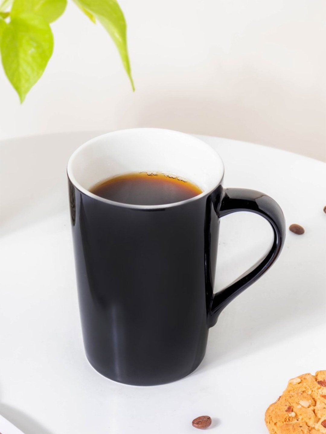 

Nestasia Black & White Microwave Safe Ceramic Glossy Mug 350 ml