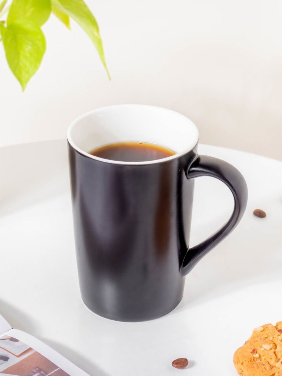 

Nestasia Black & White Microwave Safe Ceramic Glossy Mug 350 ml