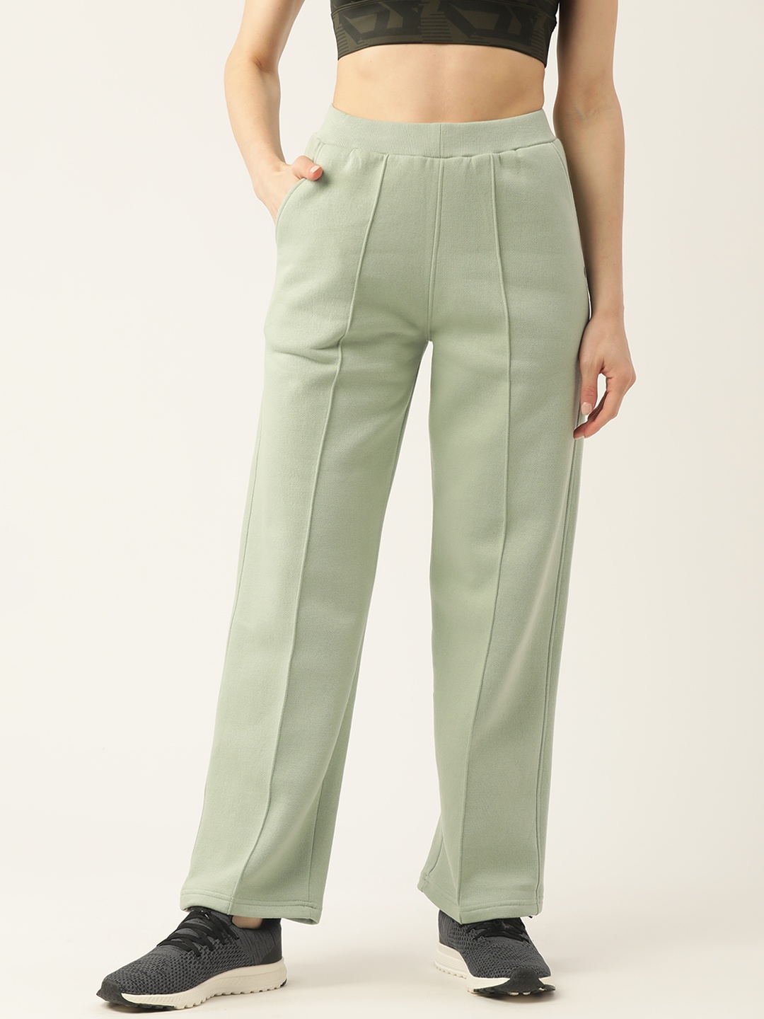 

FEMEA Women Sea Green Solid Track Pant
