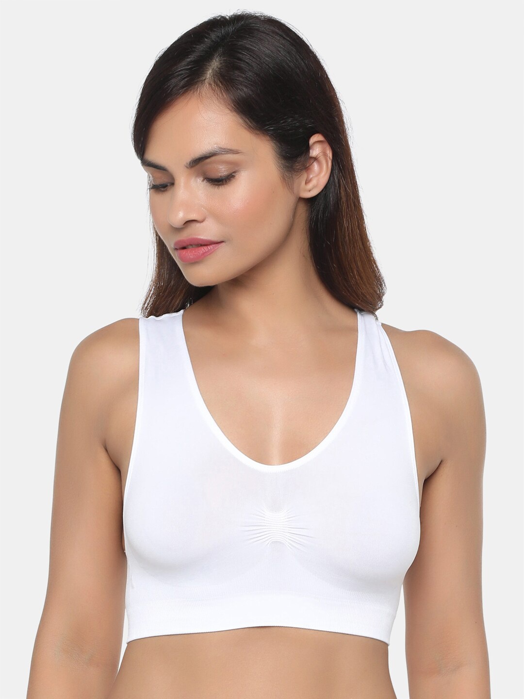 

miorre Women Racer Back Bra Camisole, White