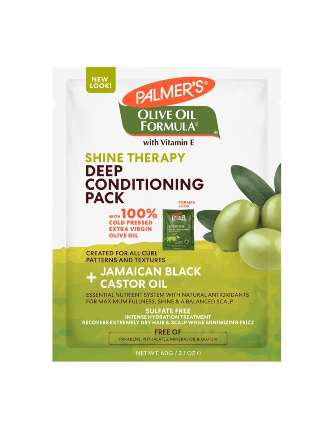 

Palmer's Olive Oil Formula Shine Therapy Deep Conditioning Pack with Vitamin E - 60g, Green