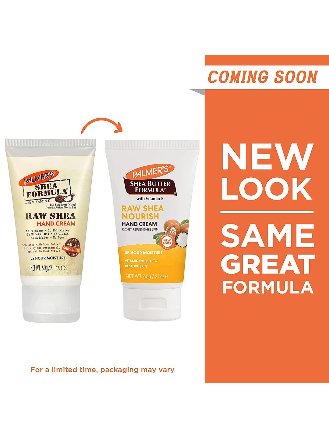 

Palmer's Raw Shea Butter Hand Cream Tube, 60gm, Transparent