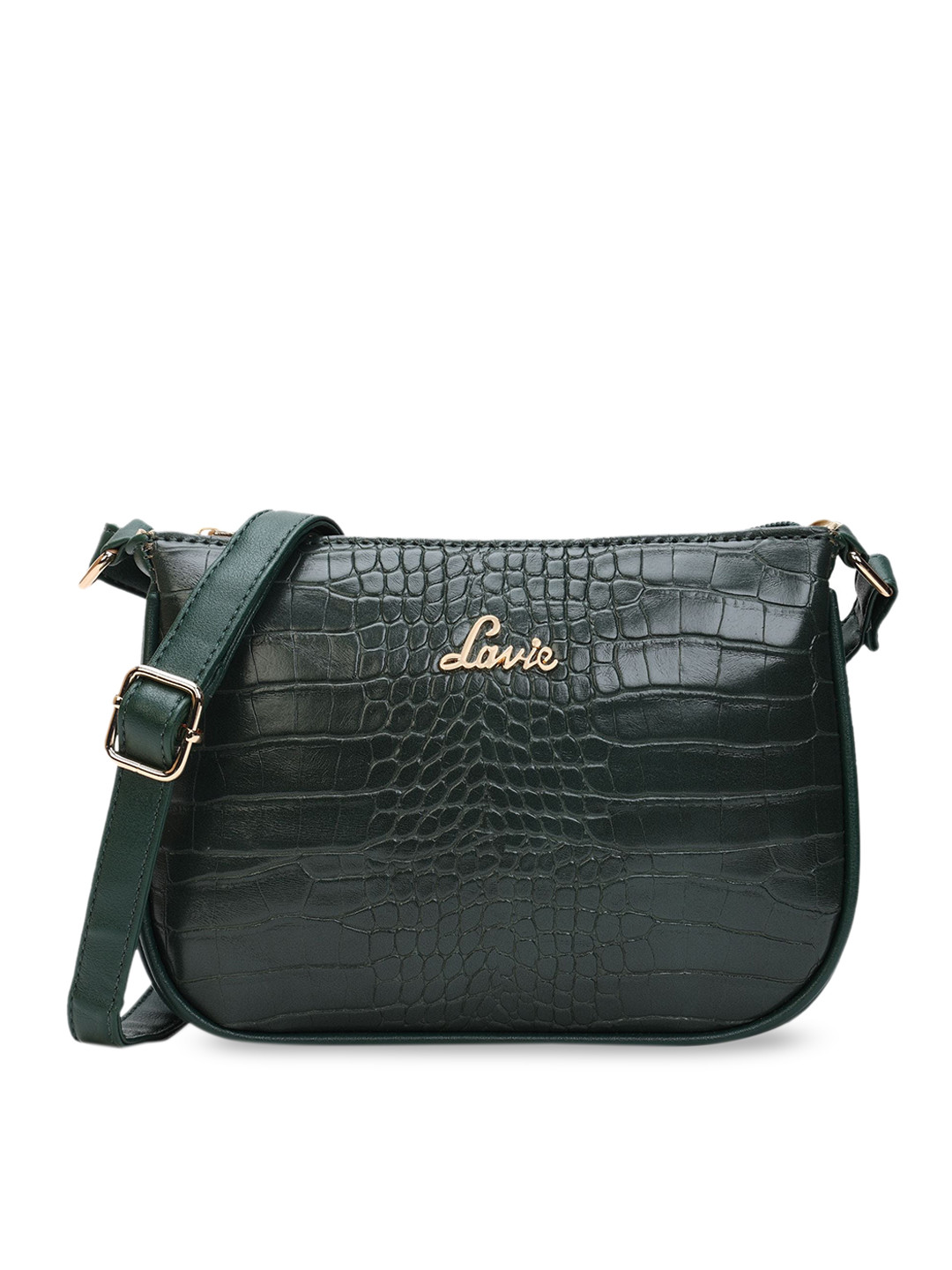 

Lavie Green Textured Structured Sling Bag