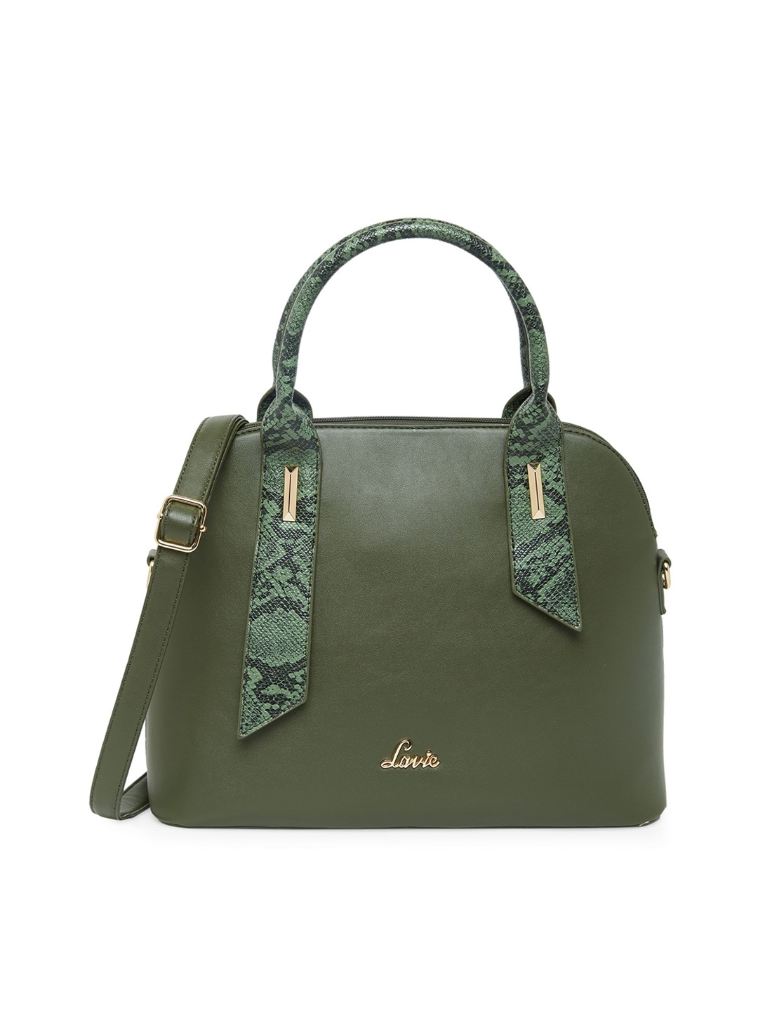 

Lavie Green Textured Shopper Handheld Bag