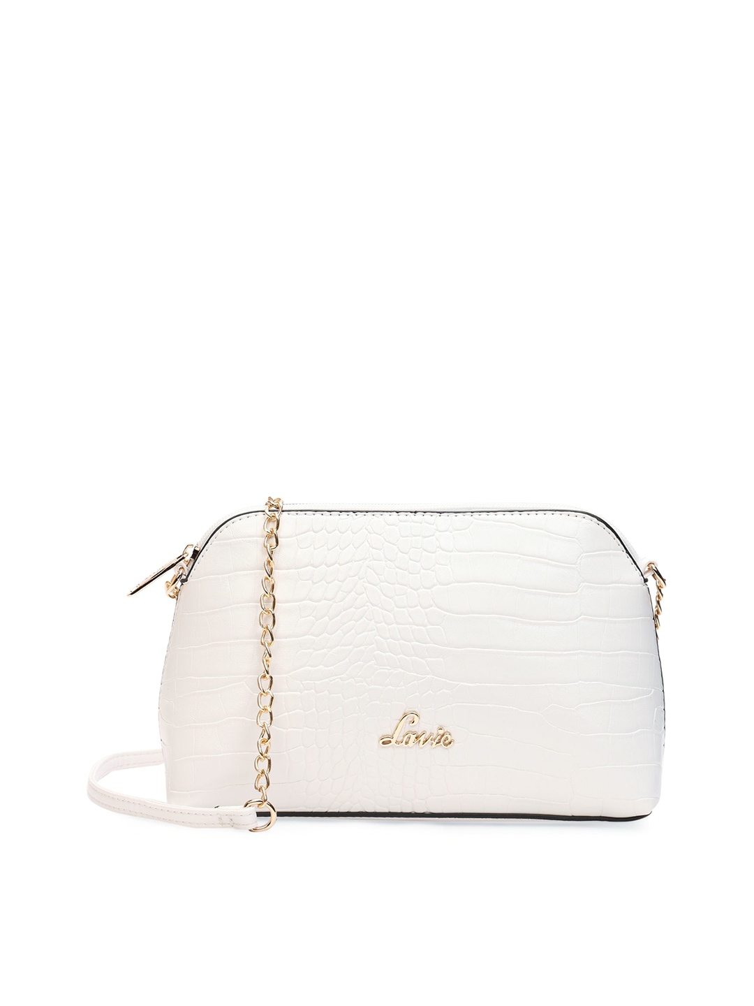 

Lavie White Textured Structured Sling Bag