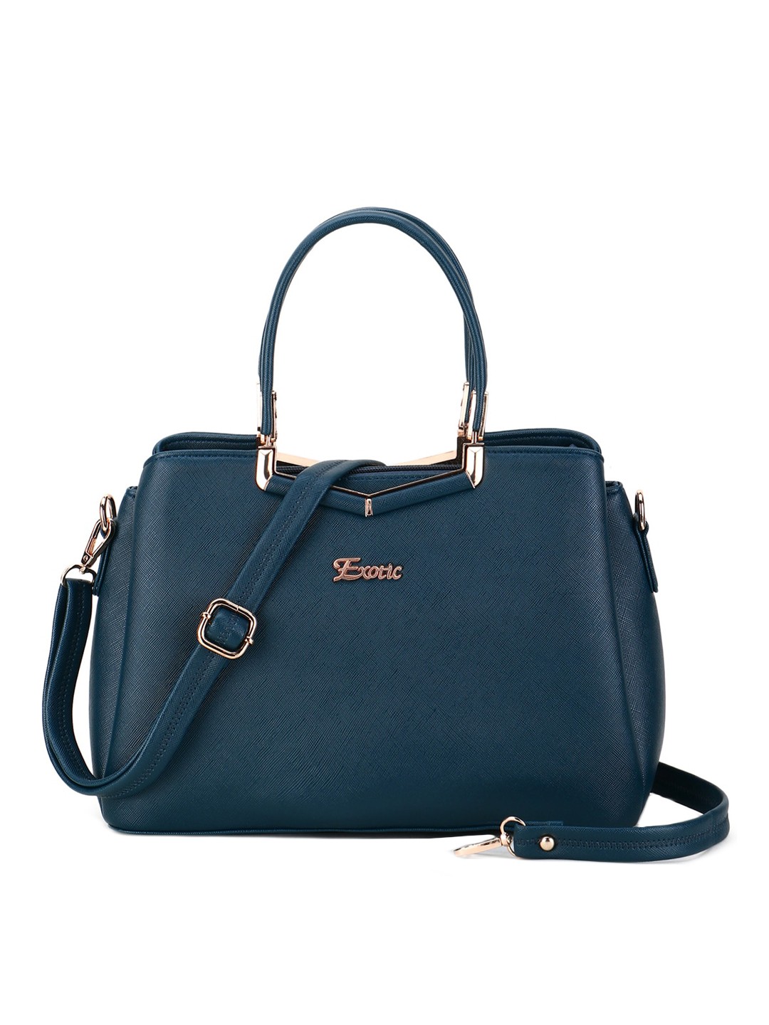 

Exotic Blue Structured Handheld Bag