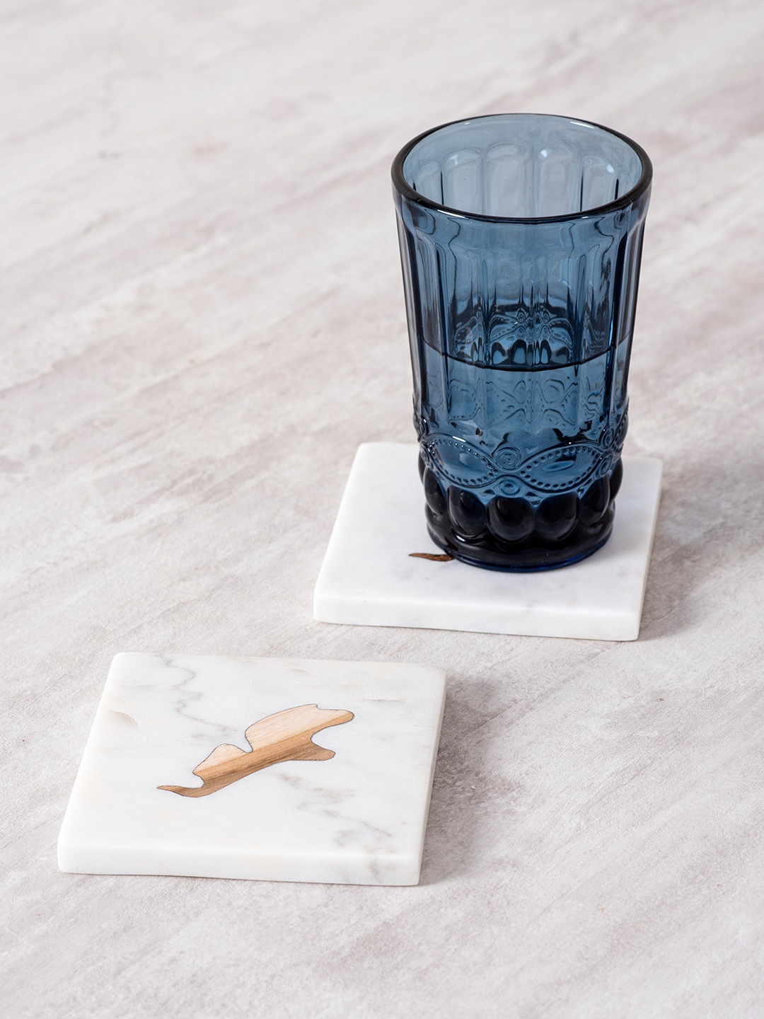 

nestroots Set Of 2 Coasters, White