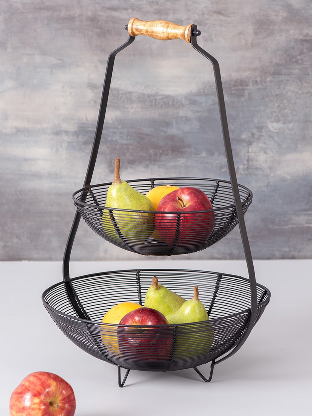 

nestroots Black Solid Metal Fruit & Vegetable Basket