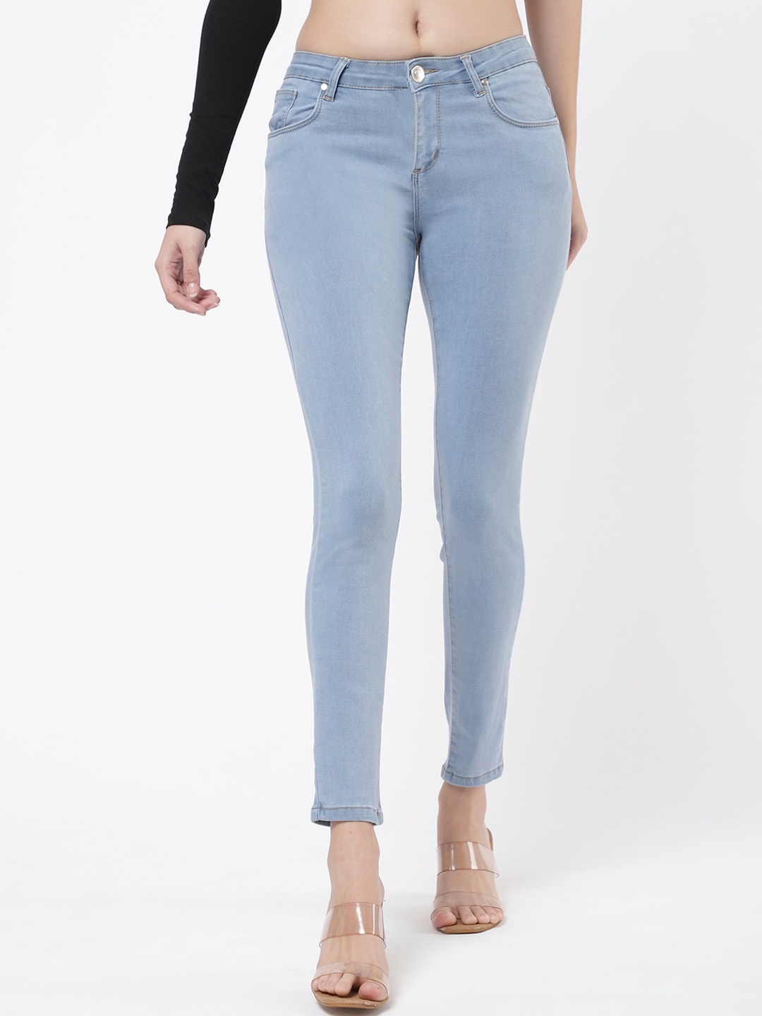 

R&B Women Blue Regular Fit Cotton Jeans