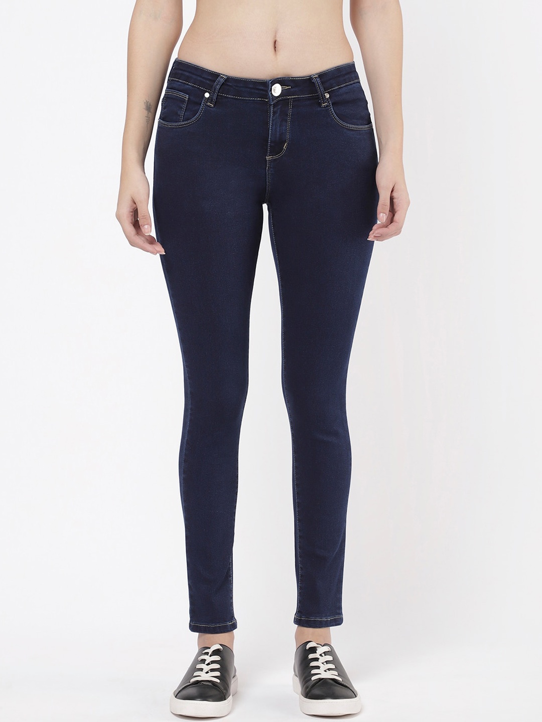 

R&B Women Blue Regular Fit Cotton Jeans
