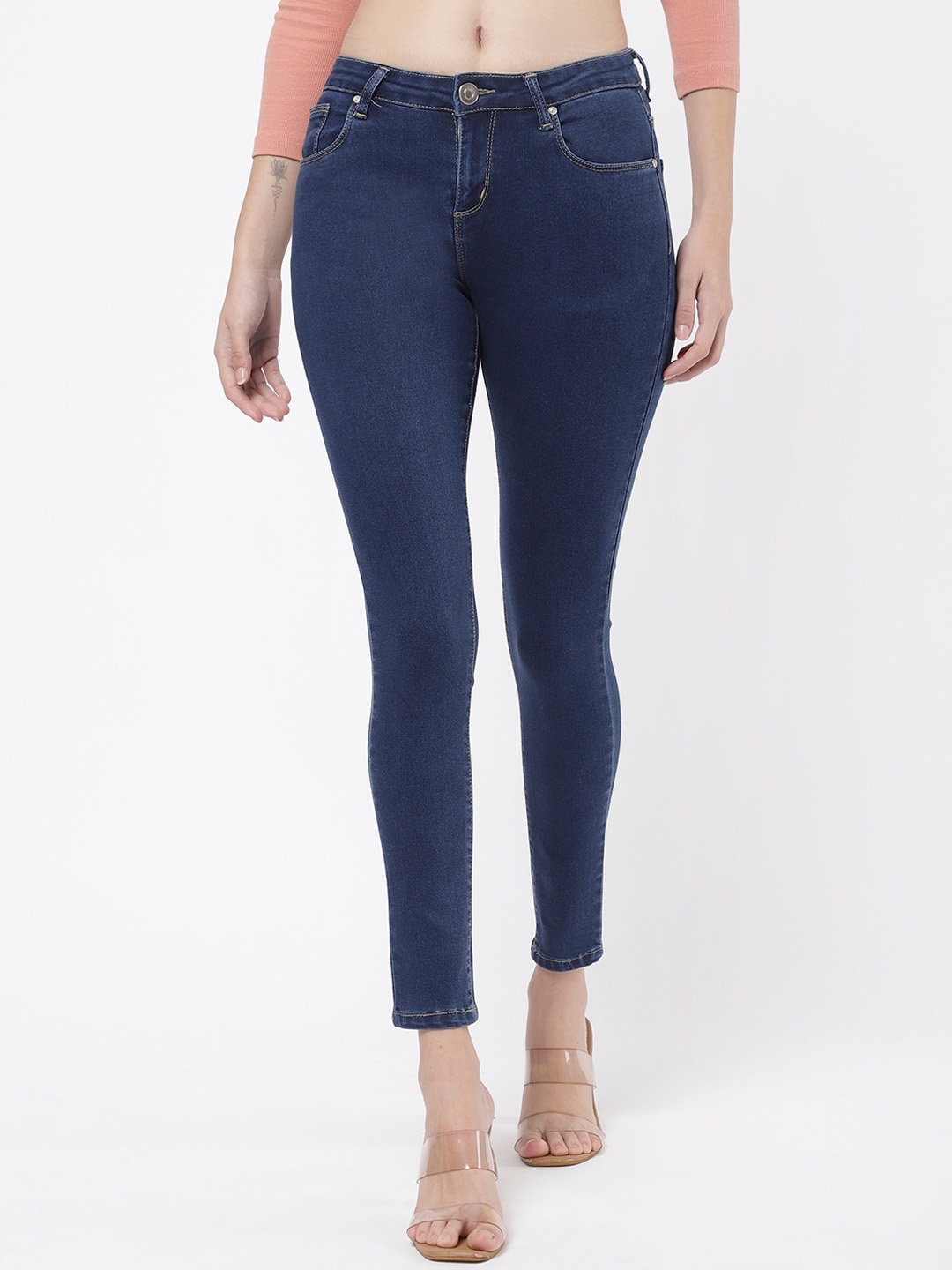 

R&B Women Regular Fit Cotton Jeans, Blue