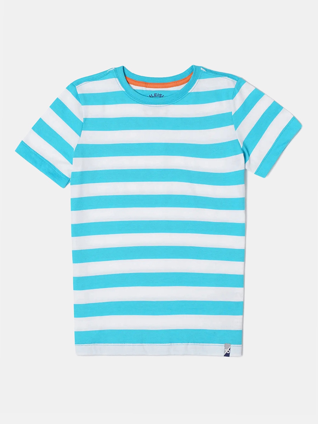 

Jockey Boys Super Combed Cotton Fabric Striped T-shirt - AB09, Blue