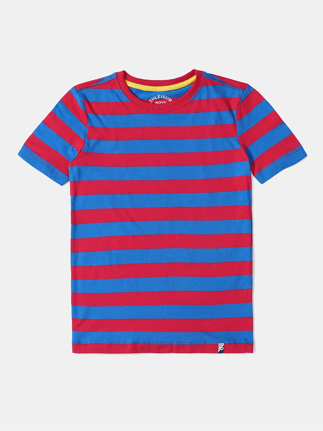 

Jockey Boys Super Combed Cotton Striped Tshirt-AB09, Red