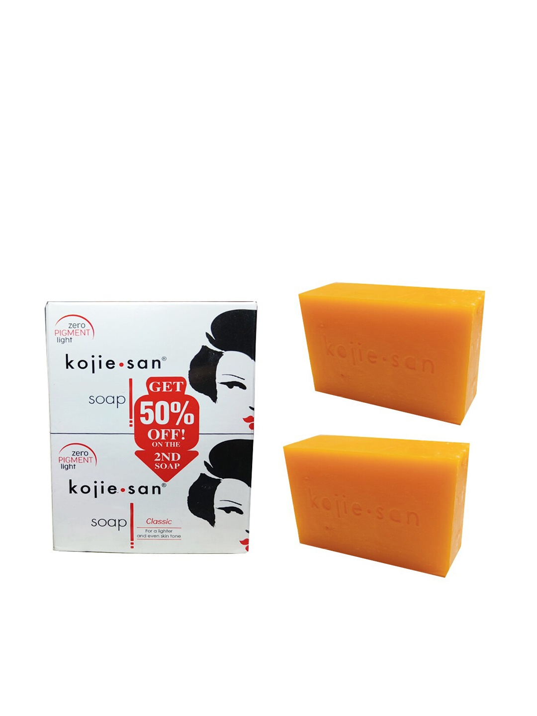 

kojie.san Set Of 2 Zero Pigment Light Classic Soap 270gm, Orange