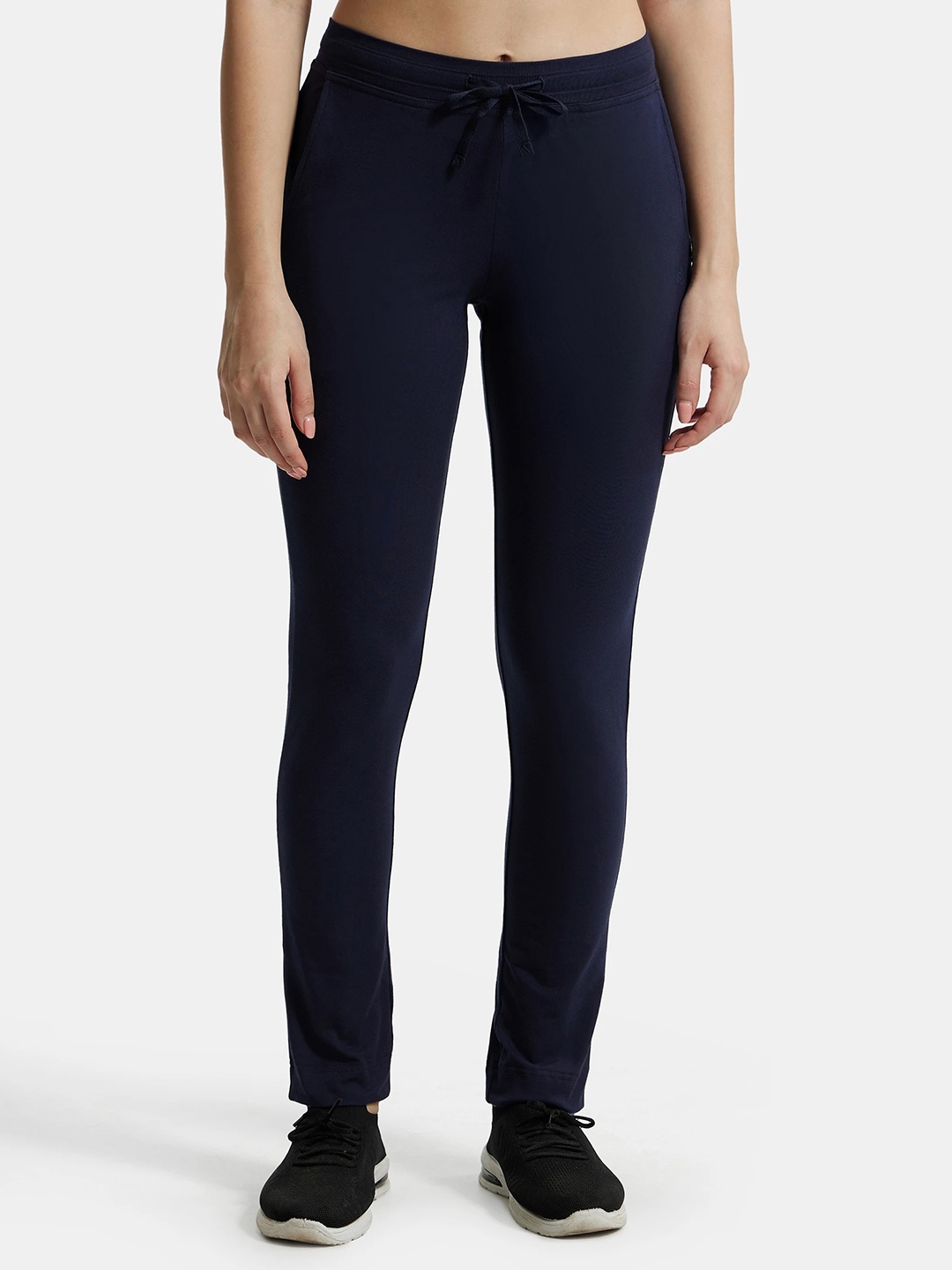 

Jockey Super Combed Cotton Stretch Slim Fit Trackpants -1301, Navy blue