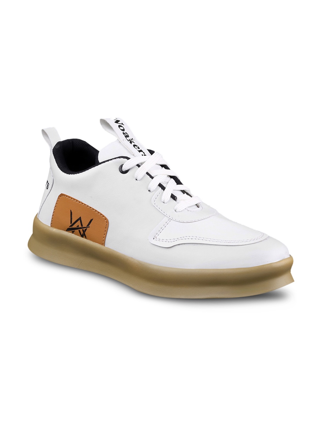 

Woakers Men White Solid Sneakers