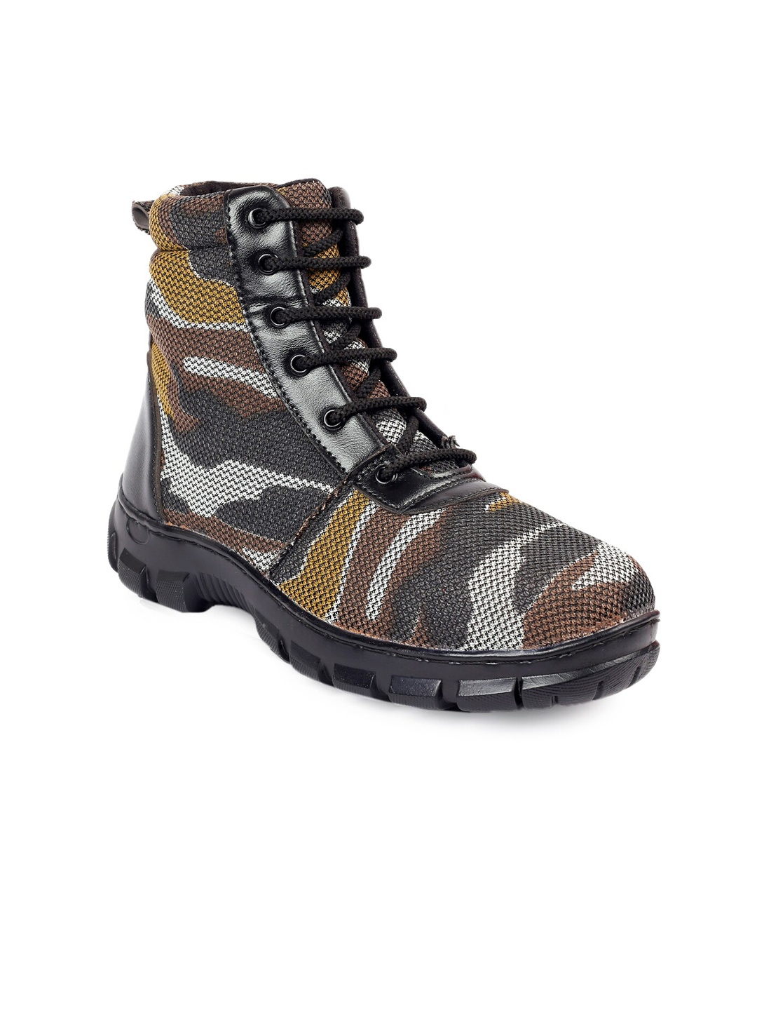 

Woakers Men Green Printed Boots