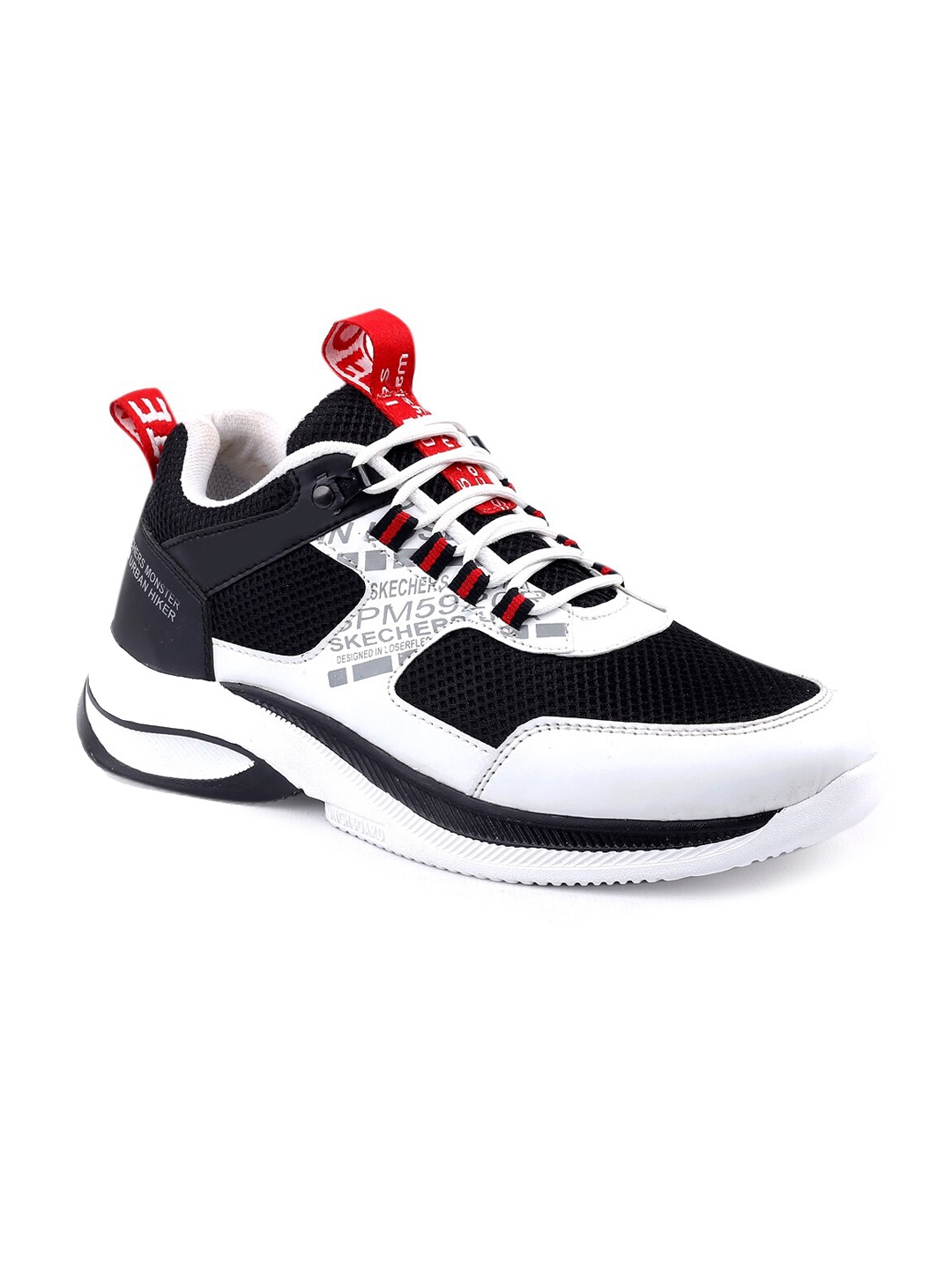 

Woakers Men White Woven Design Sneakers