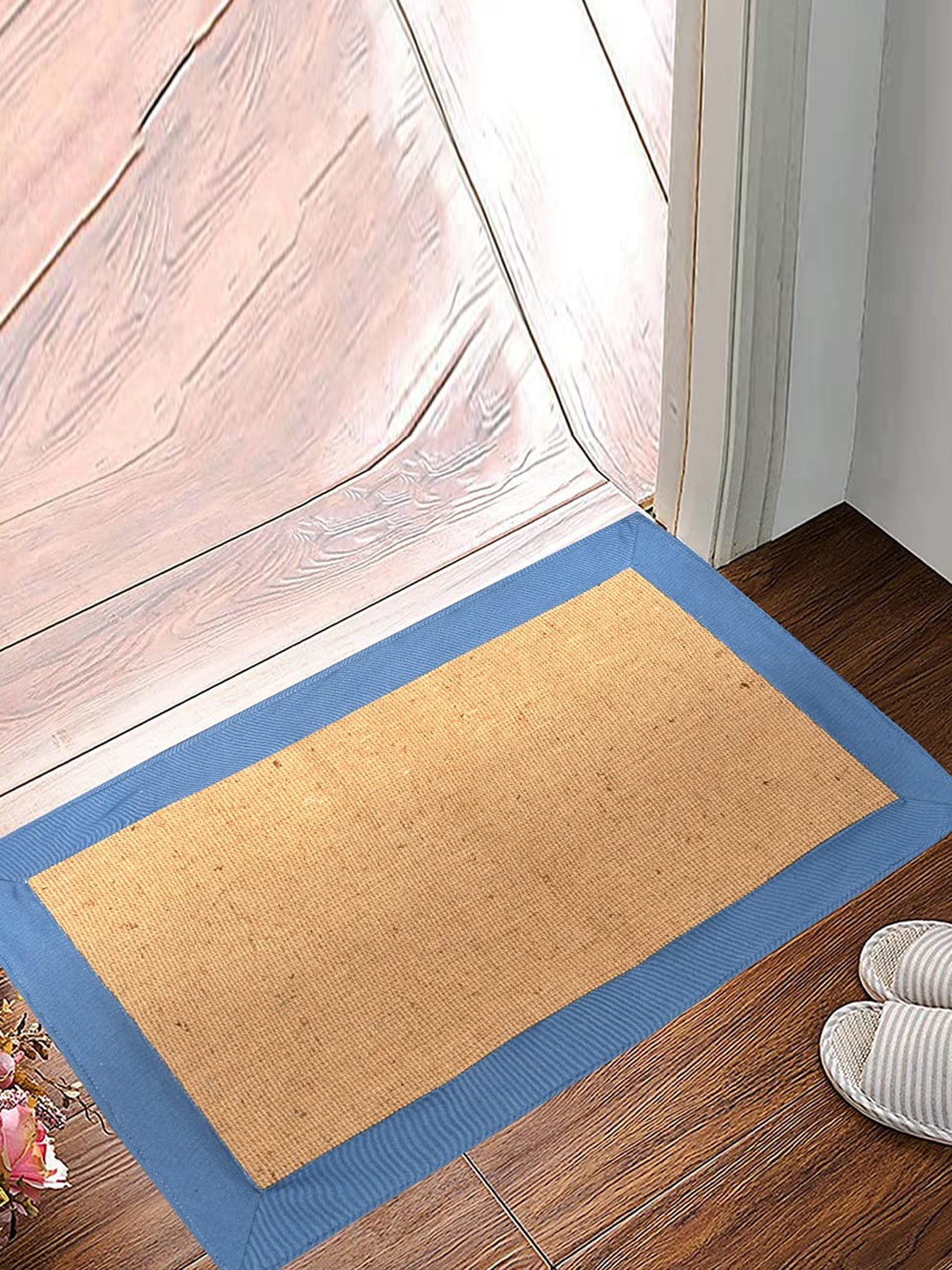 

Homitecture Blue Solid Anti-Skid Doormat With Rubber Backing