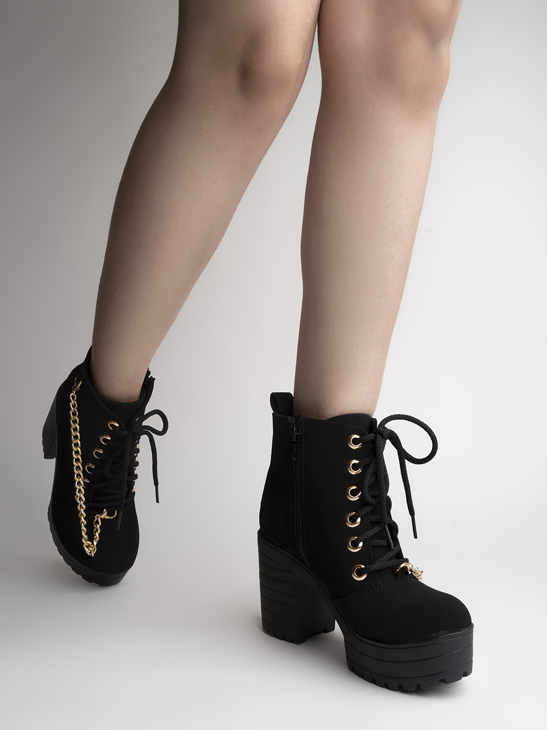 

Shoetopia Women Black Solid Regular Boots