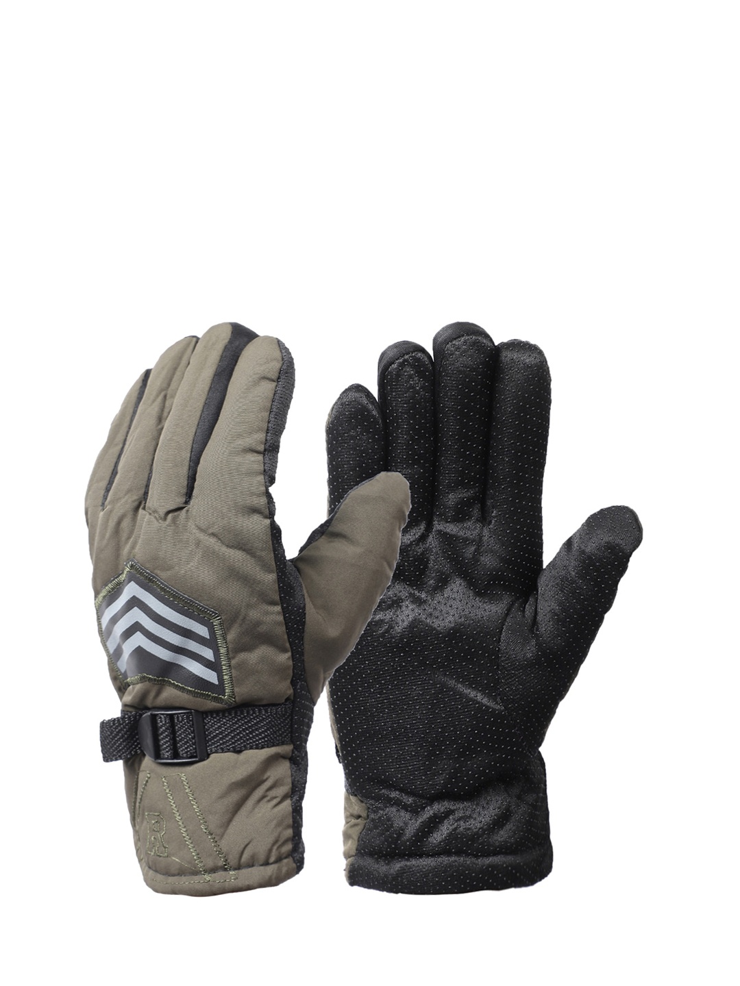 

ELLIS Unisex Beige & Black Acrylic Gloves