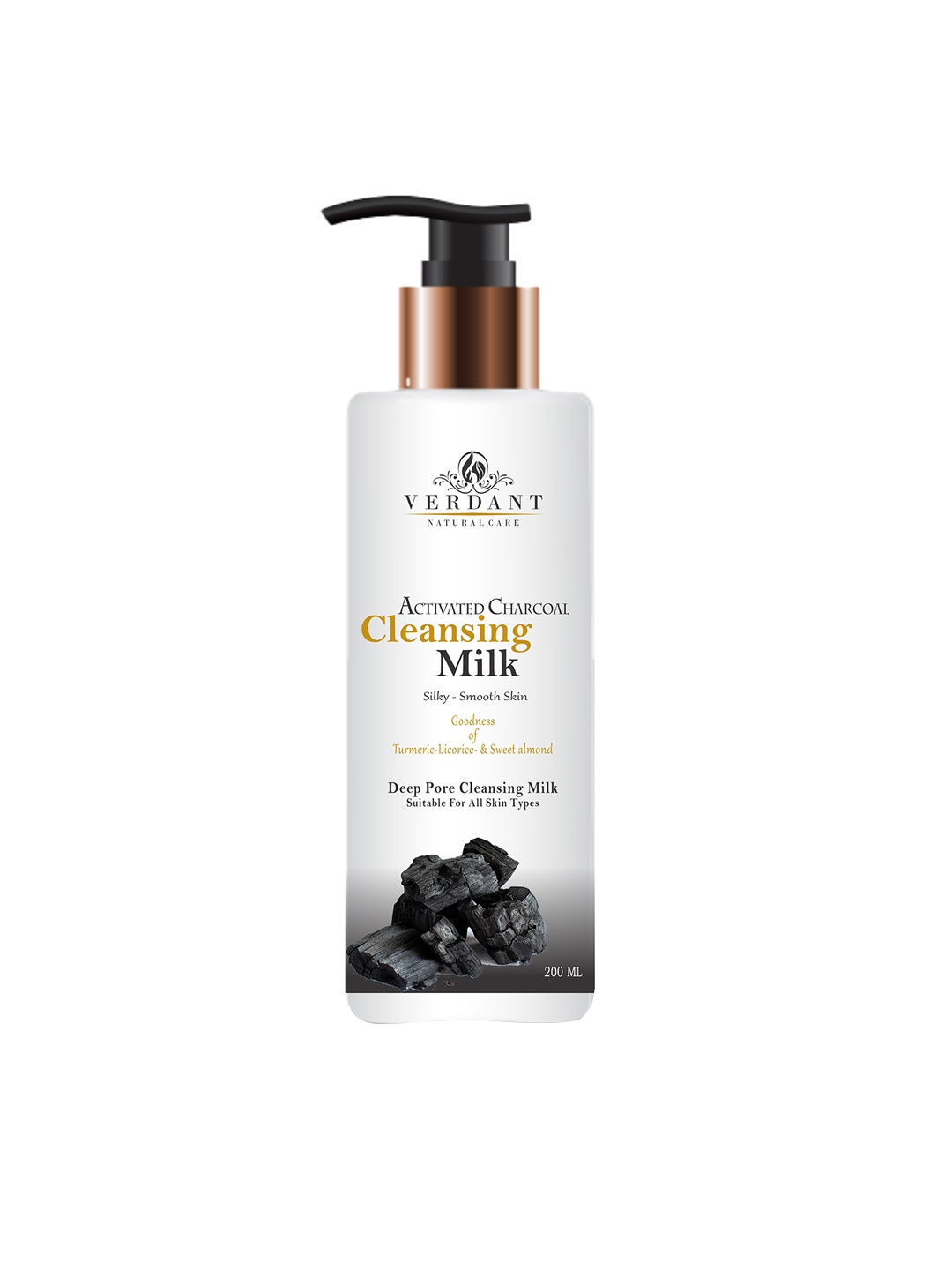 

Verdant Natural Care Activated Charcoal Cleansing Milk 200 ml, Na