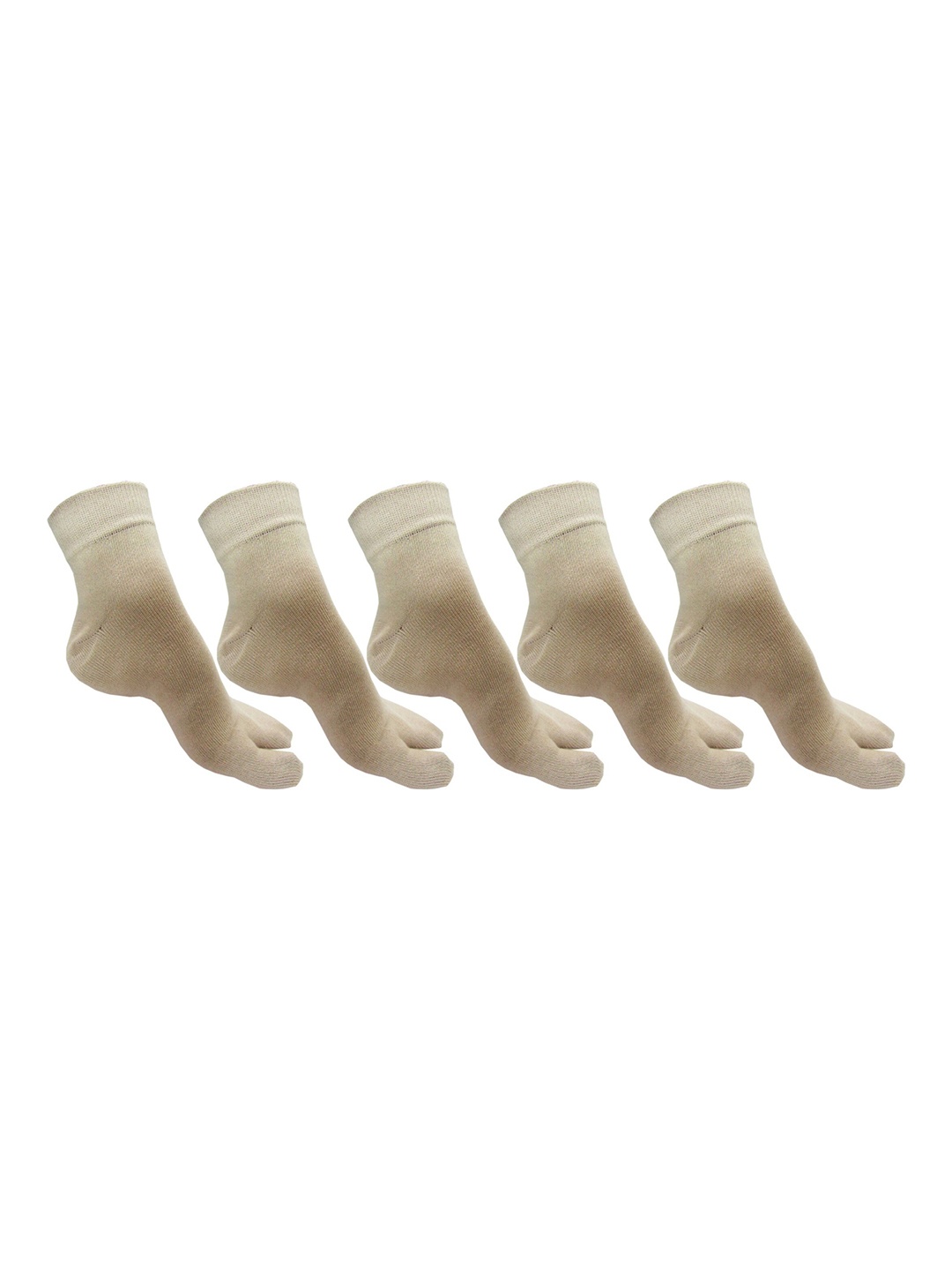 

RC. ROYAL CLASS Women Pack of 5 Beige Solid Cotton Socks