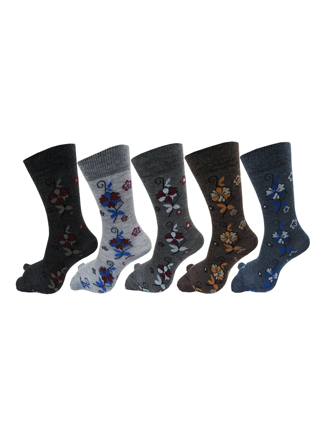 

RC. ROYAL CLASS Women Pack Of 5 Multicoloured Calf Length Socks, Multi