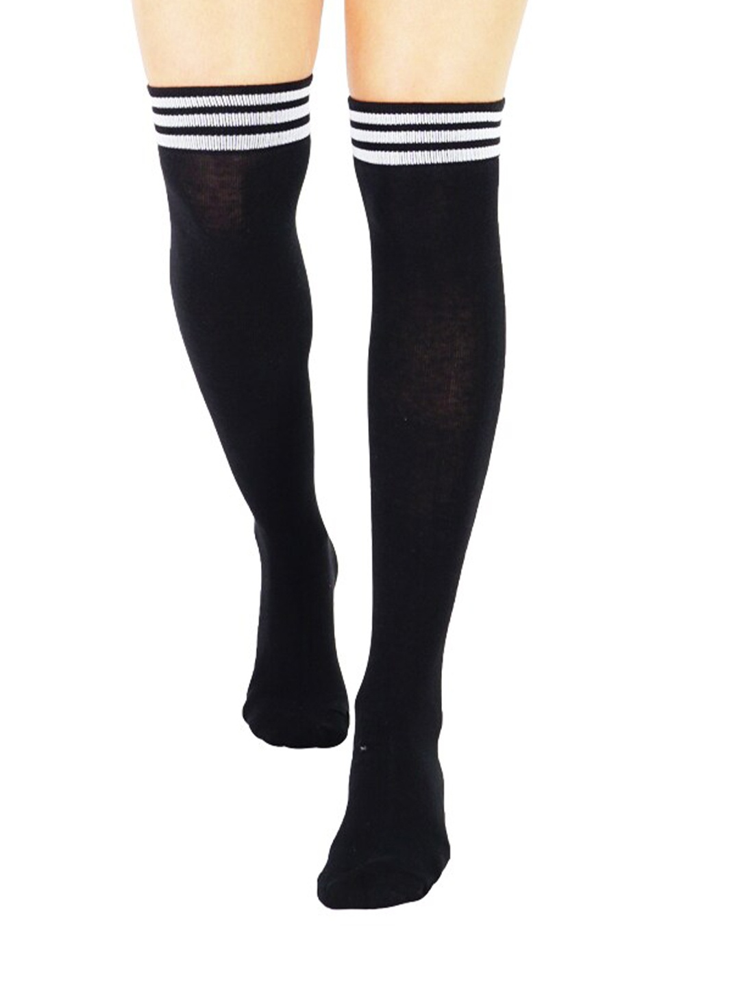 

RC. ROYAL CLASS Women Black Solid Above Knee Length Socks