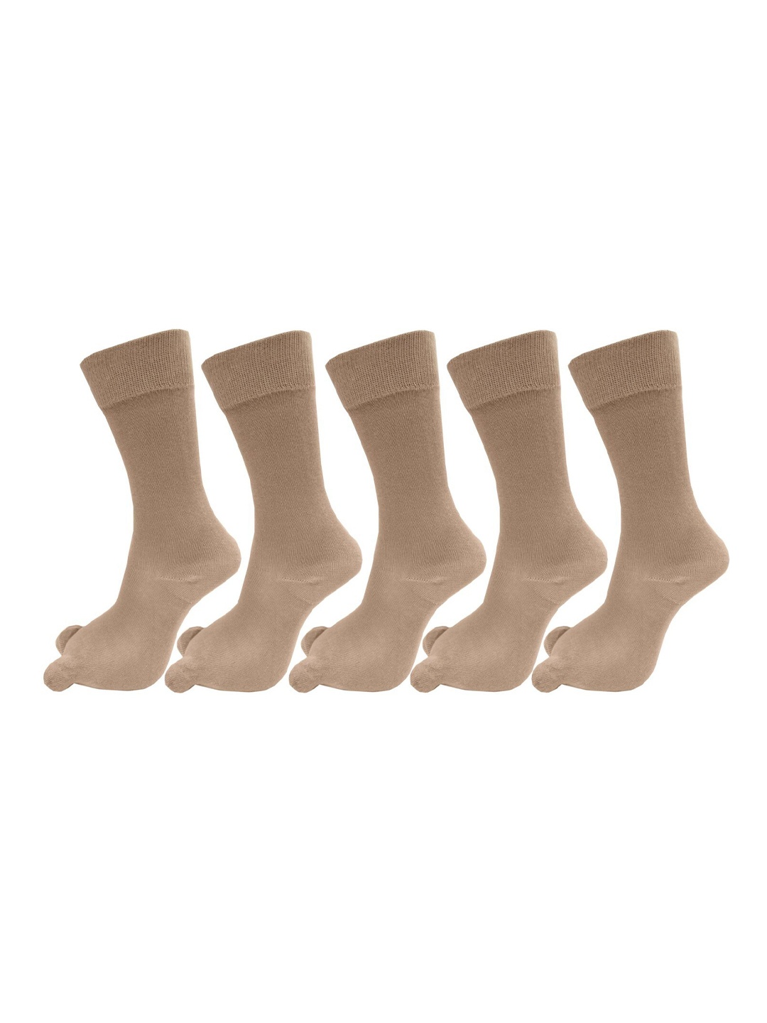 

RC. ROYAL CLASS Women Pack of 5 Beige Solid Cotton Socks