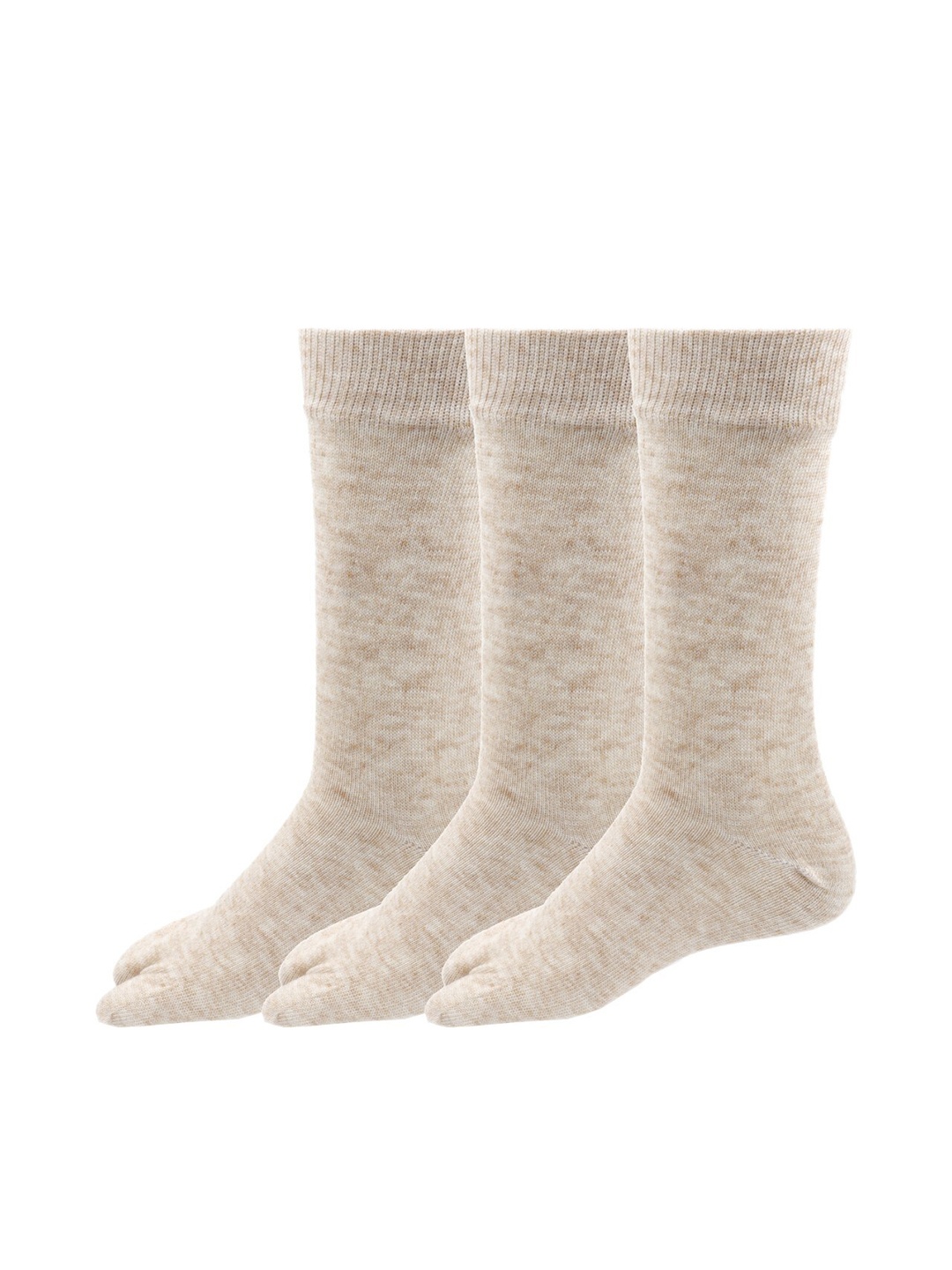 

RC. ROYAL CLASS Women Pack Of 3 Beige Solid Cotton Socks