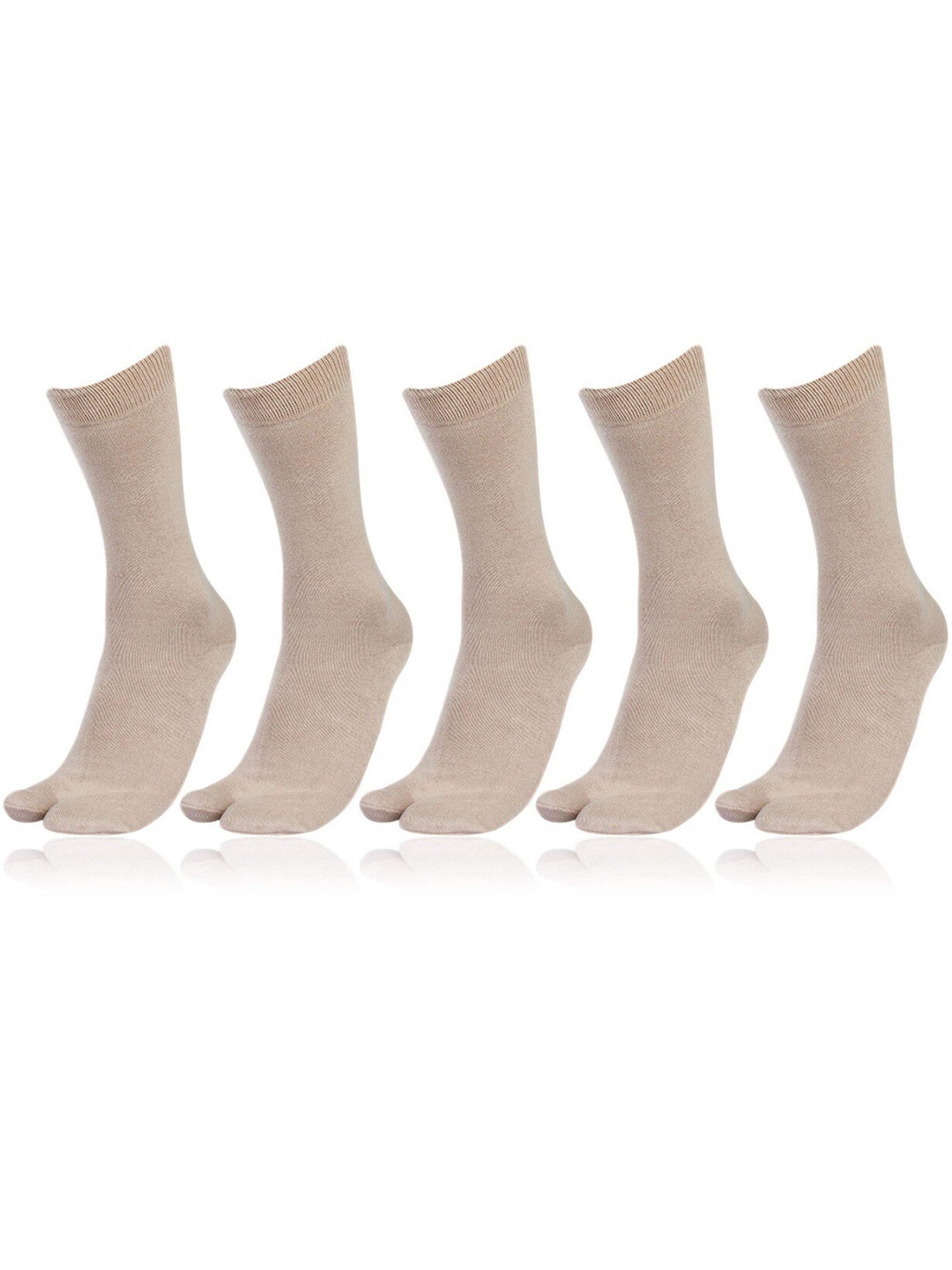 

RC. ROYAL CLASS Women Pack Of 5 Beige Solid Cotton Socks
