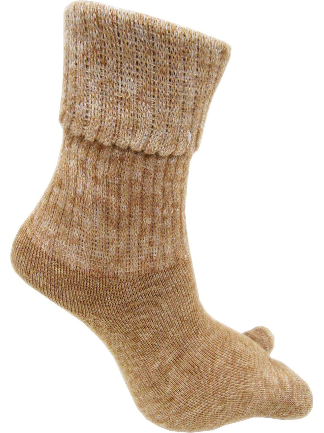 

RC. ROYAL CLASS Women Beige-Color Patterned Calf-Length Woolen Thumb Socks