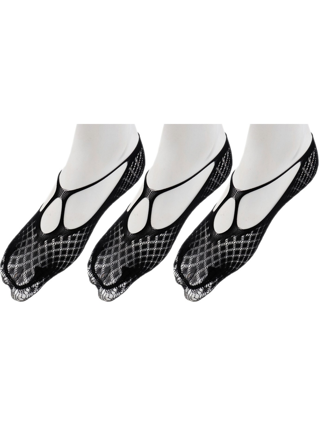 

RC. ROYAL CLASS Women Pack Of 3 Black Liner Fishnet Socks