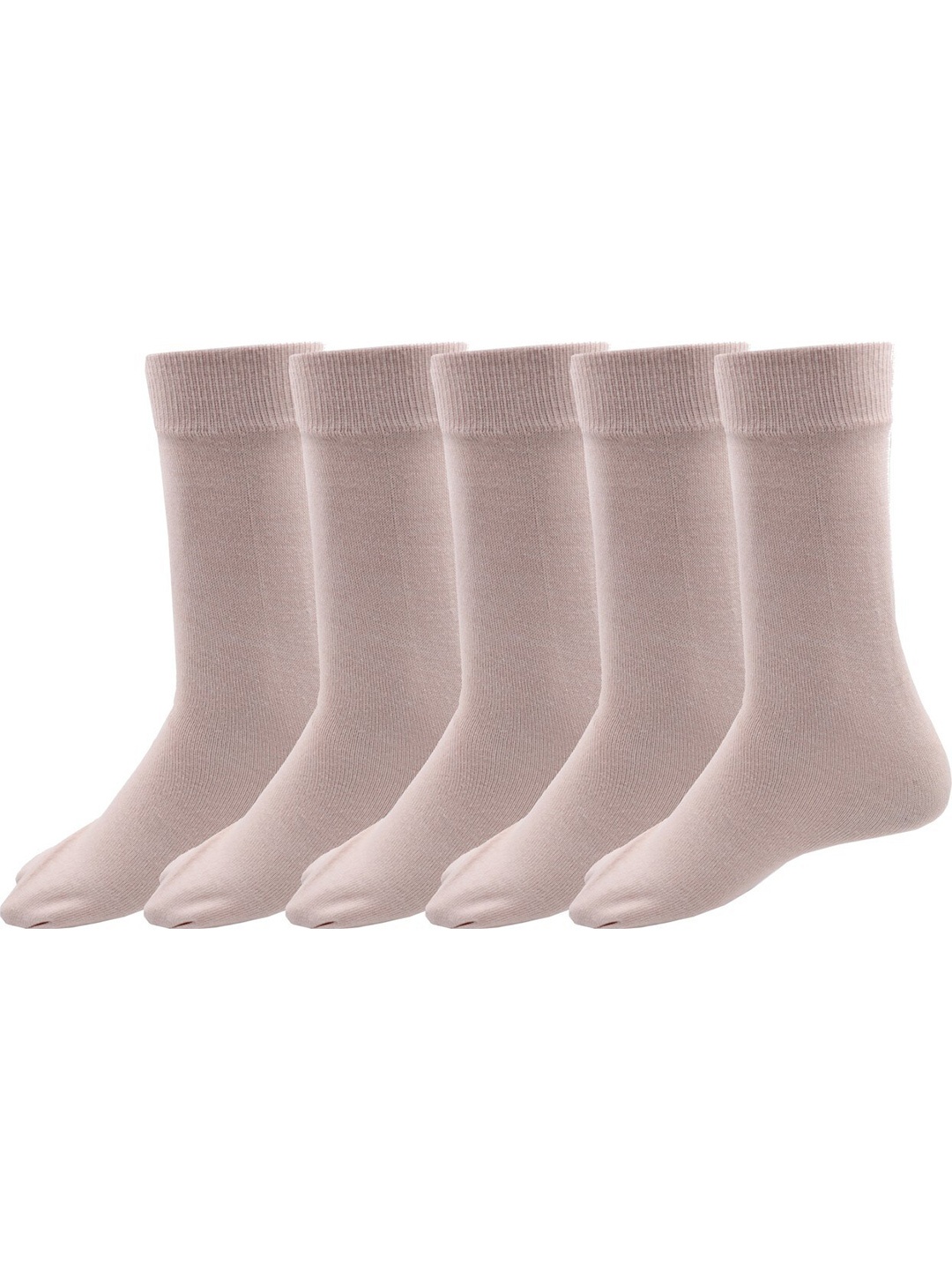 

RC. ROYAL CLASS Women Pack Of 5 Beige Solid Cotton Socks