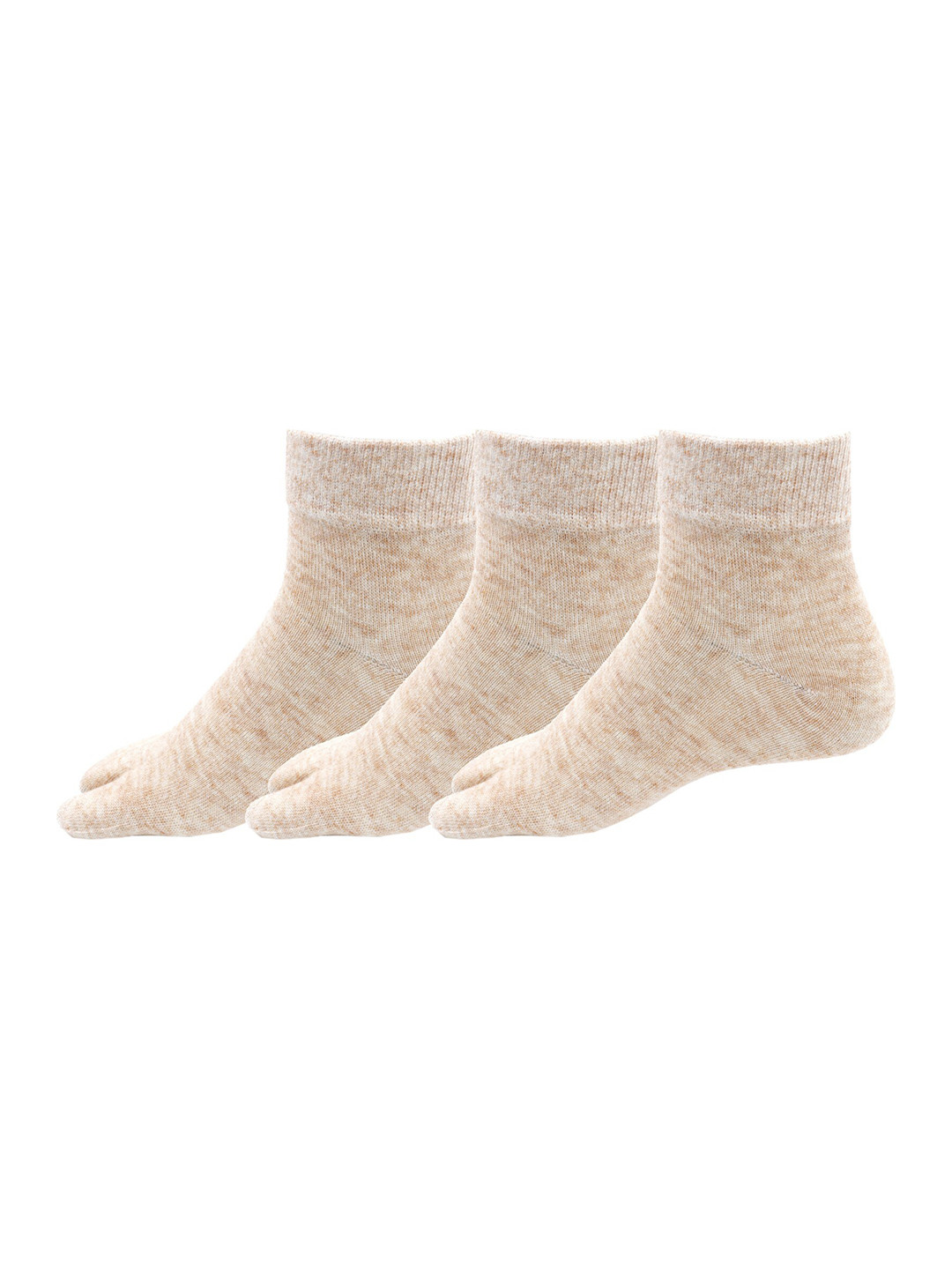 

RC. ROYAL CLASS Women Pack Of 3 Beige Solid Ankle Length Woolen Socks