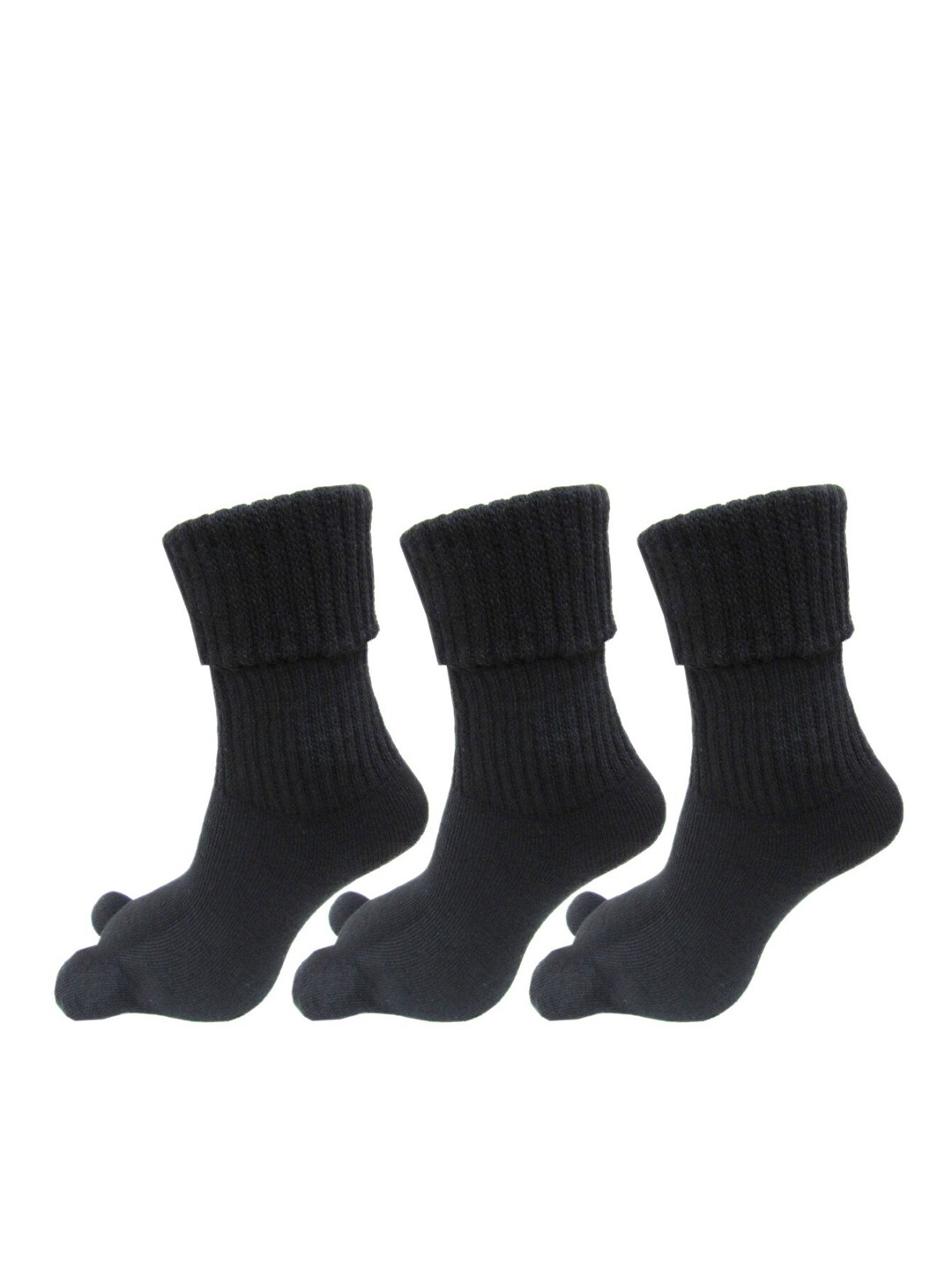 

RC. ROYAL CLASS Women Pack Of 3 Patterned Calf-Length Socks, Black