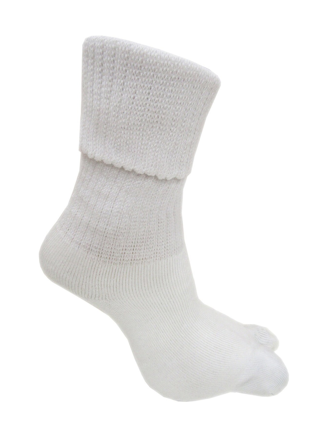 

RC. ROYAL CLASS Women White Solid Calf-Length Woolen Thumb Socks