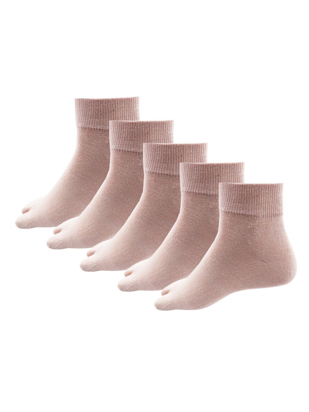 

RC. ROYAL CLASS Women Pack Of 5 Beige Solid Ankle Length Cotton Thumb Socks