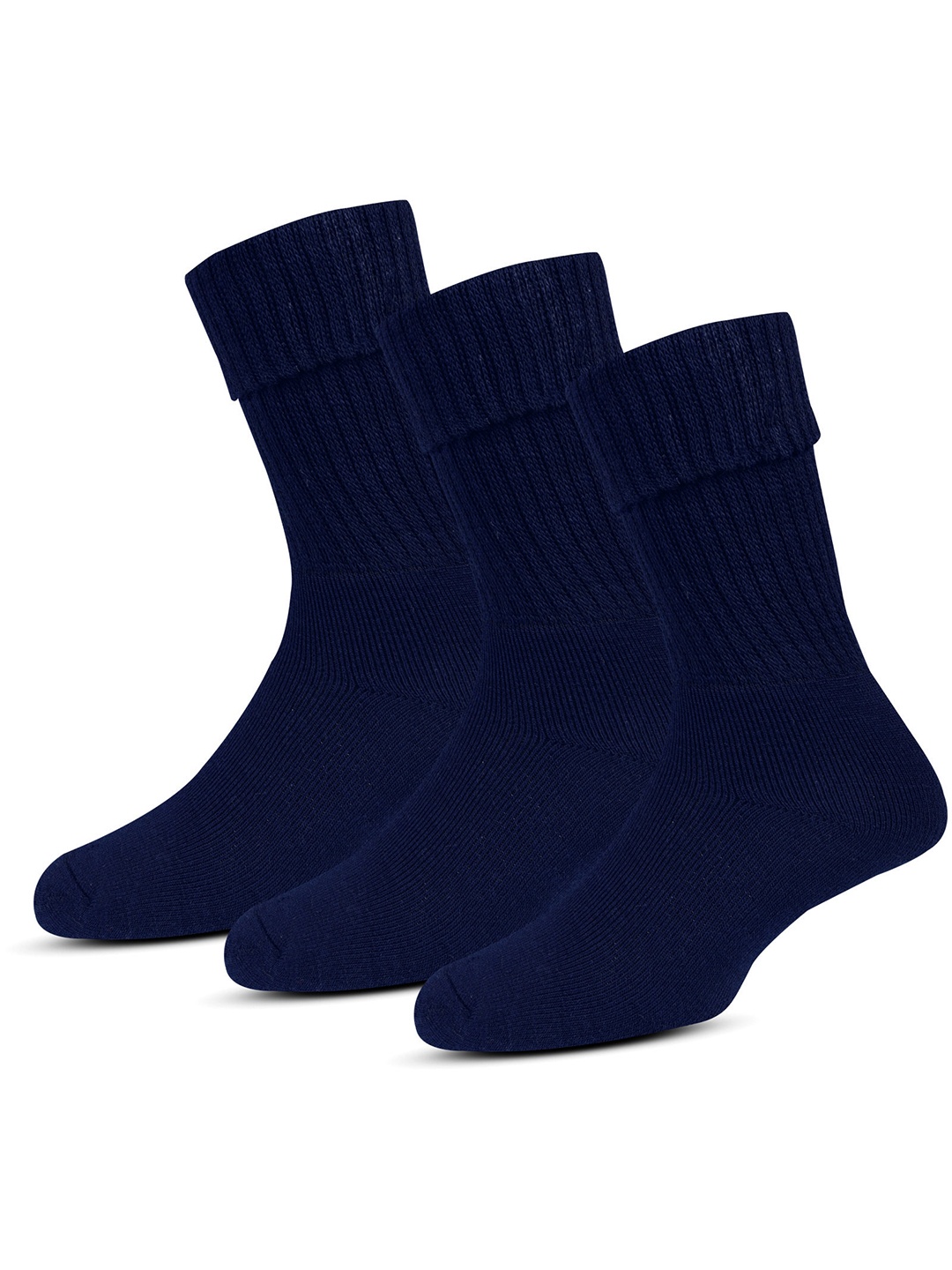 

RC. ROYAL CLASS Women Pack Of 3 Navy Blue Solid Calf Length Woolen Socks