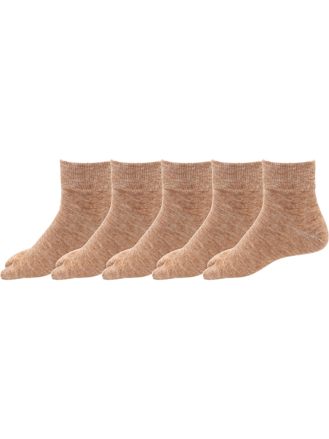 

RC. ROYAL CLASS Women Pack Of 5 Beige Solid Ankle-Length Socks