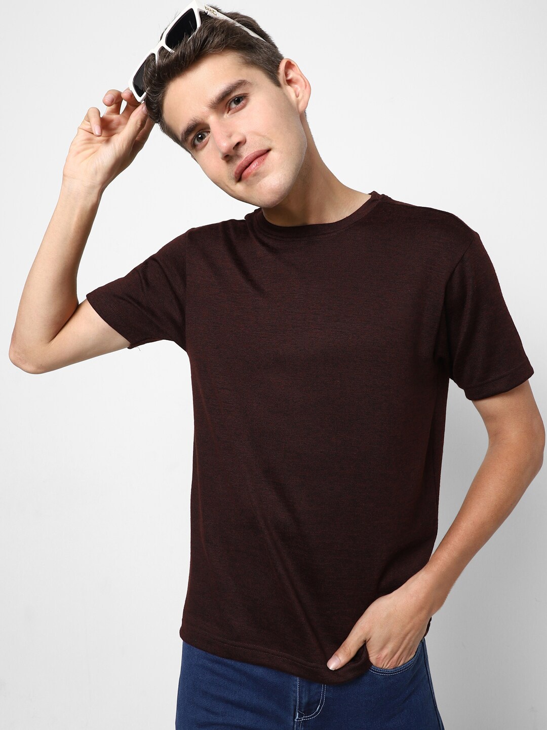 

VASTRADO Men Maroon T-shirt