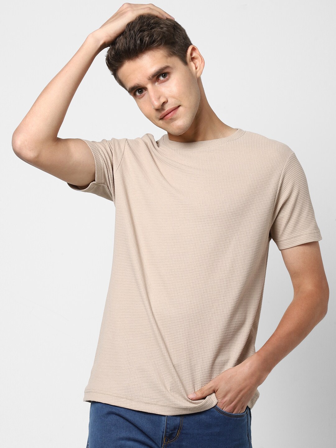 

VASTRADO Men Beige T-shirt