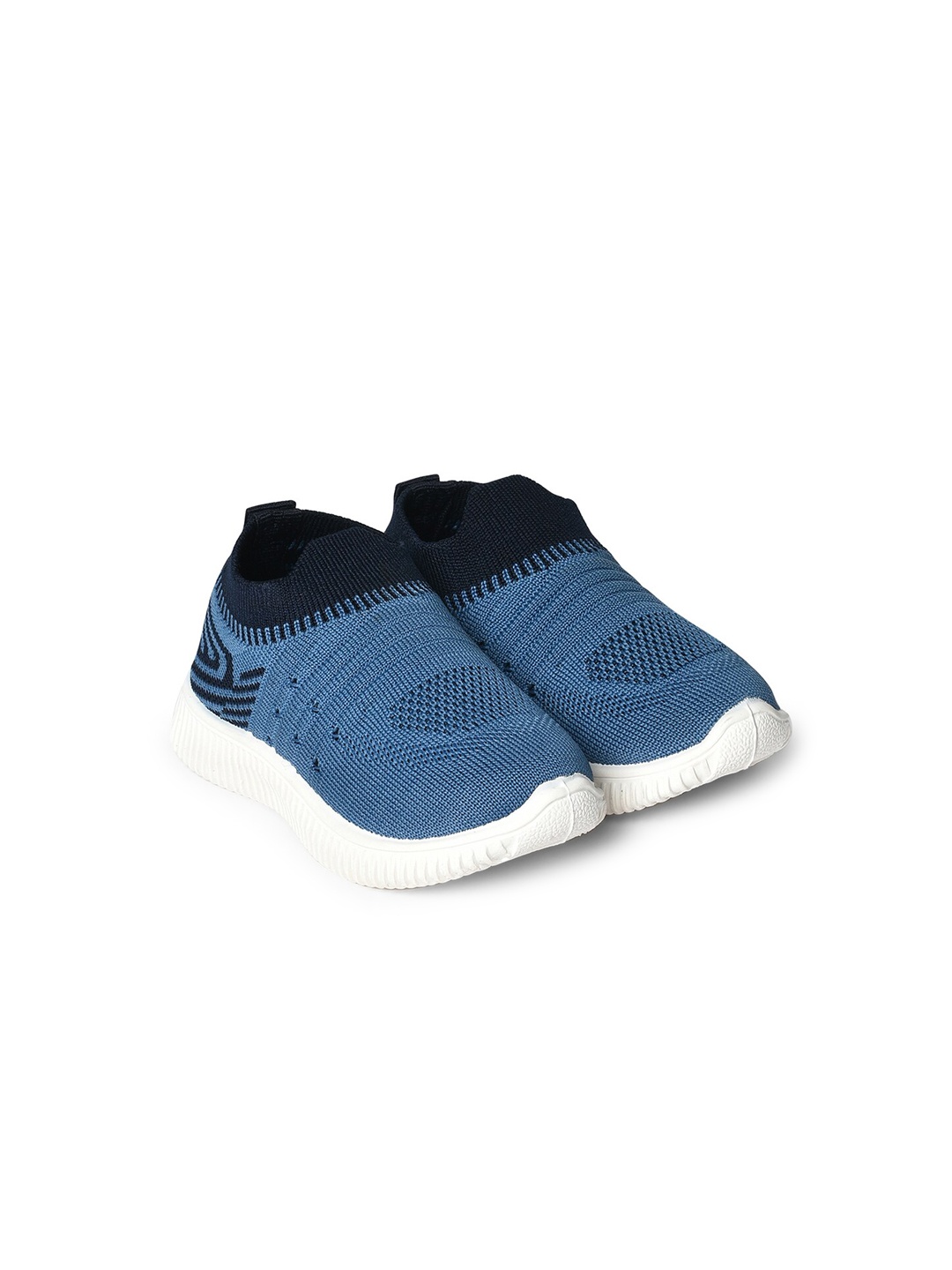 

MiArcus Infants Blue Woven Design Slip-On Sneakers