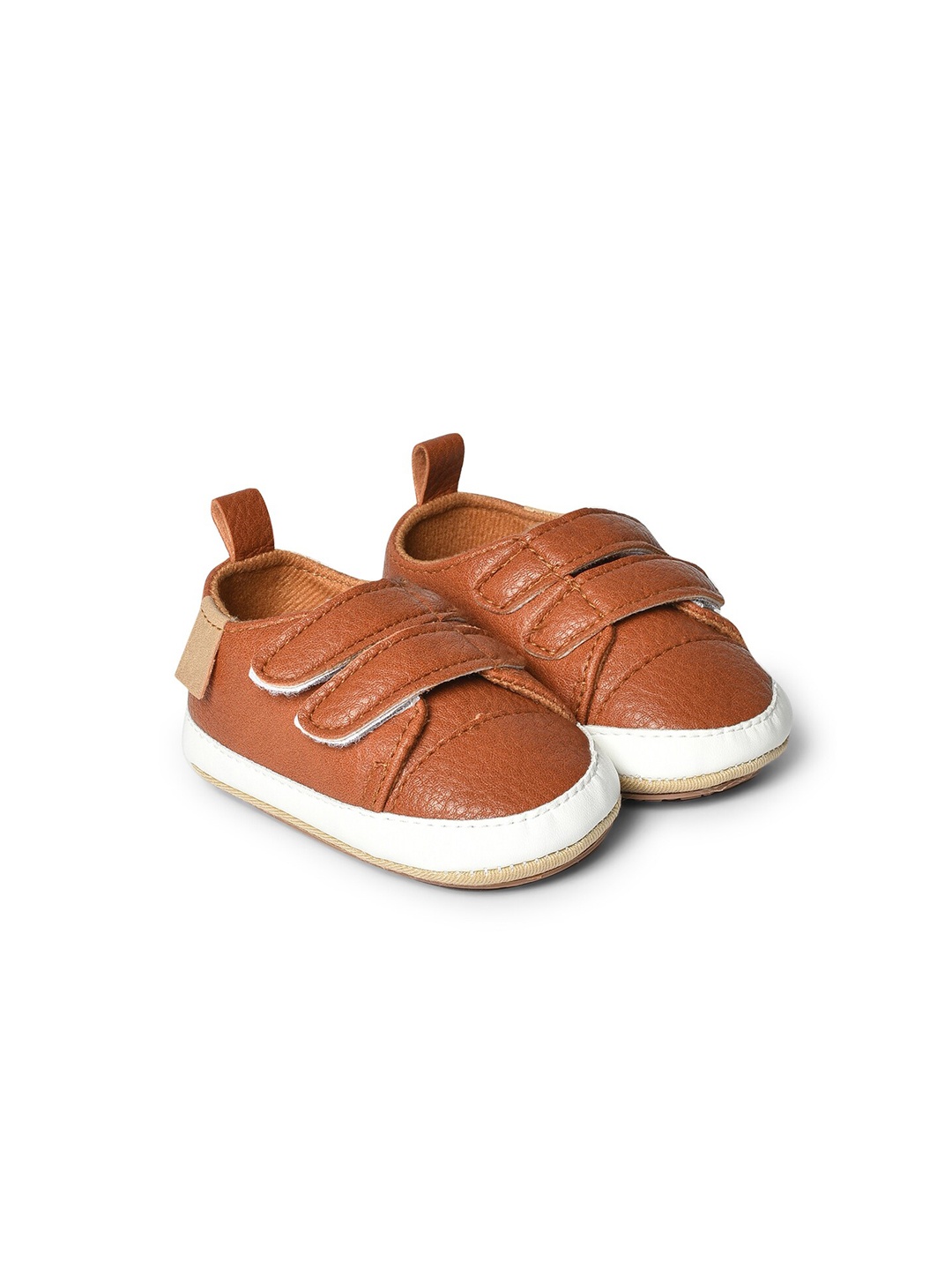 

MiArcus Infants Brown Woven Design Leather Sneakers