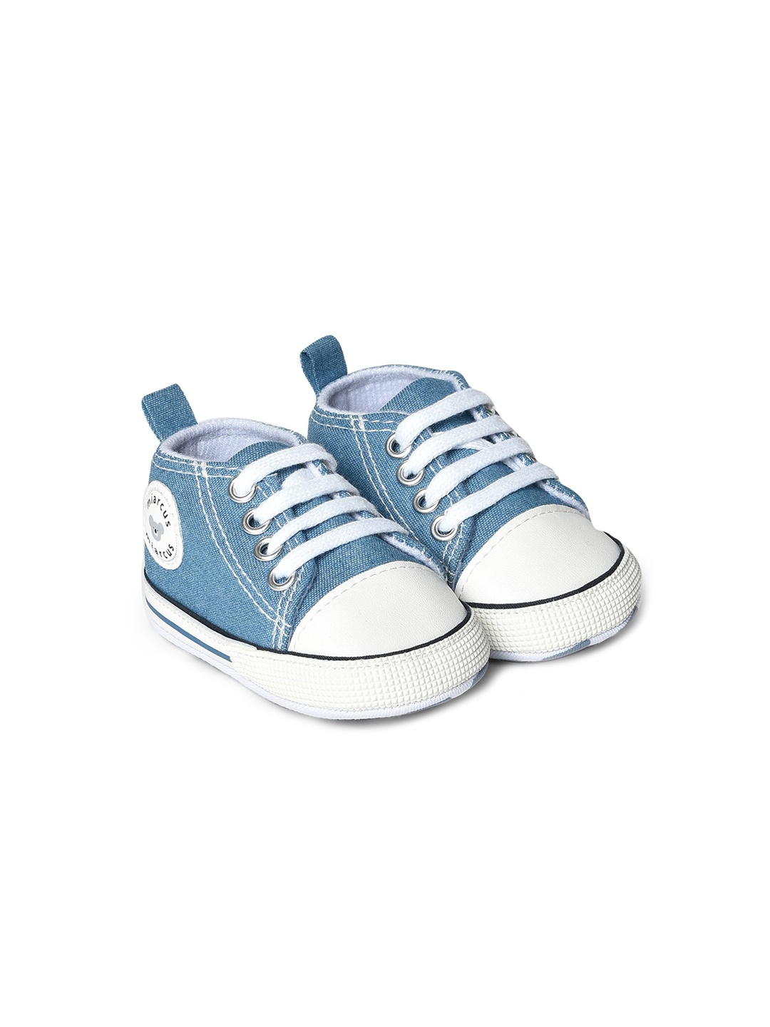 

MiArcus Infants Blue & White Solid Comfy Canvas Shoes