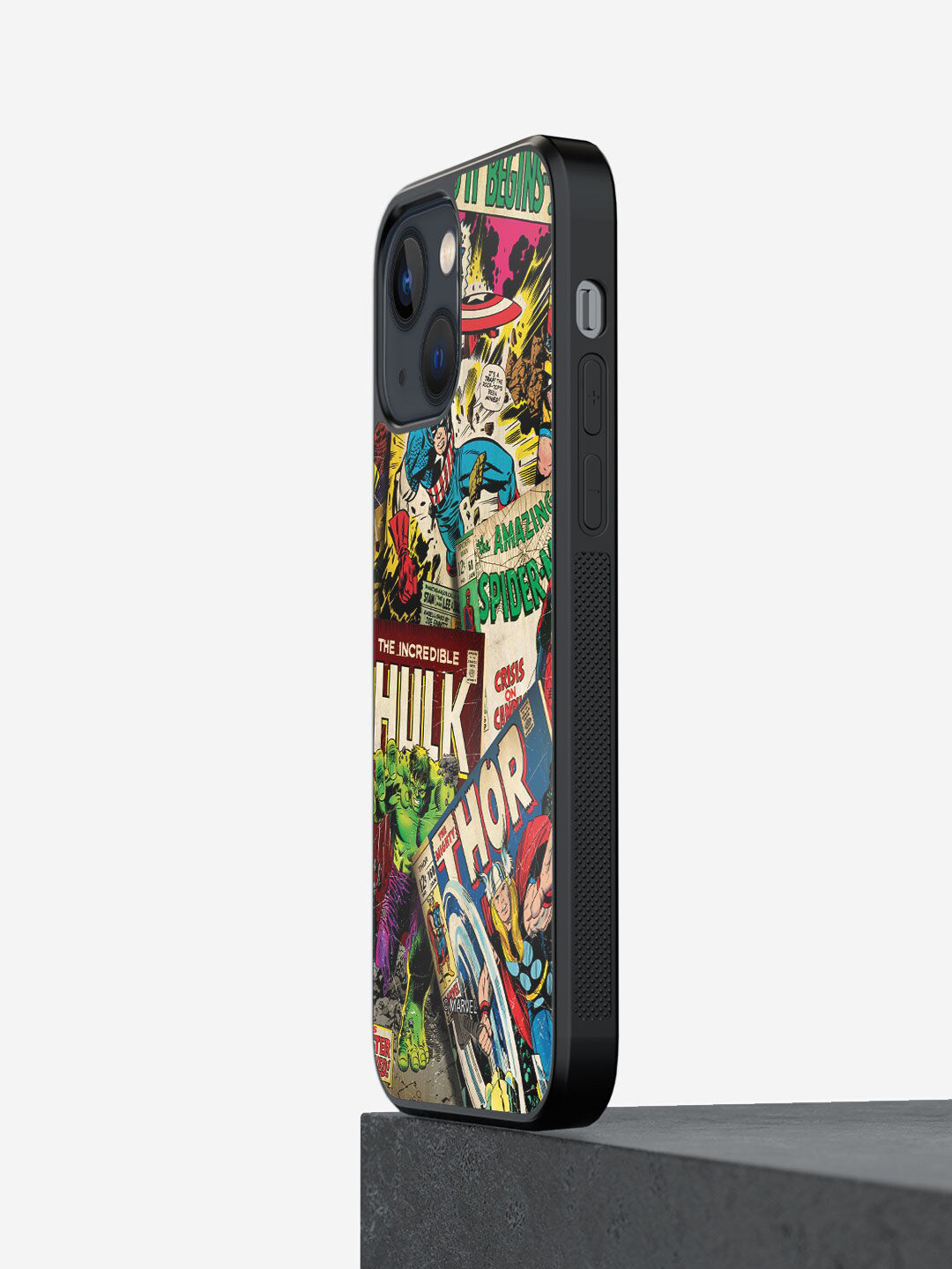 

macmerise Beige Printed Marvel Comics Collection Design iPhone 13 Bumper Phone Back Case