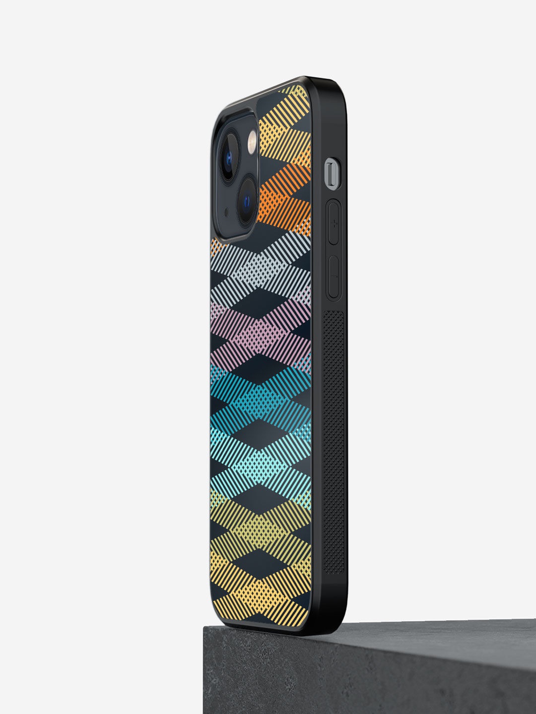 

macmerise Black 7 Yellow Printed iPhone 13 Phone Bumper Case
